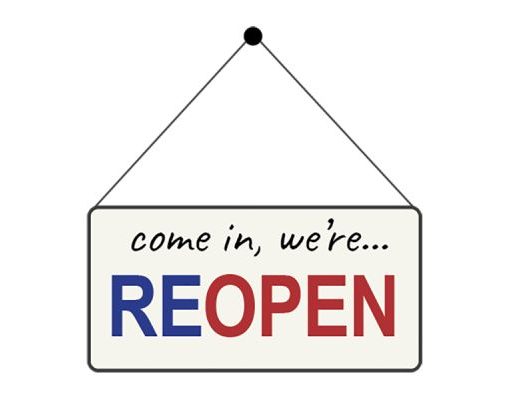 Re-opening sign